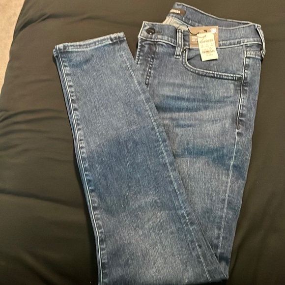 Express dark blue skinny mid rise jeans SZ 12R
